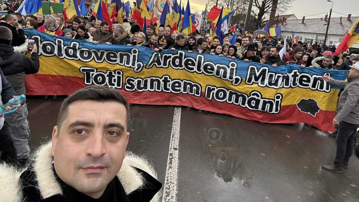 George Simion, la Alba Iulia: „Este o zi a unităţii naţionale, sunt bineveniţi şi pesedistii şi penelistii alături de noi” - FOTO, VIDEO