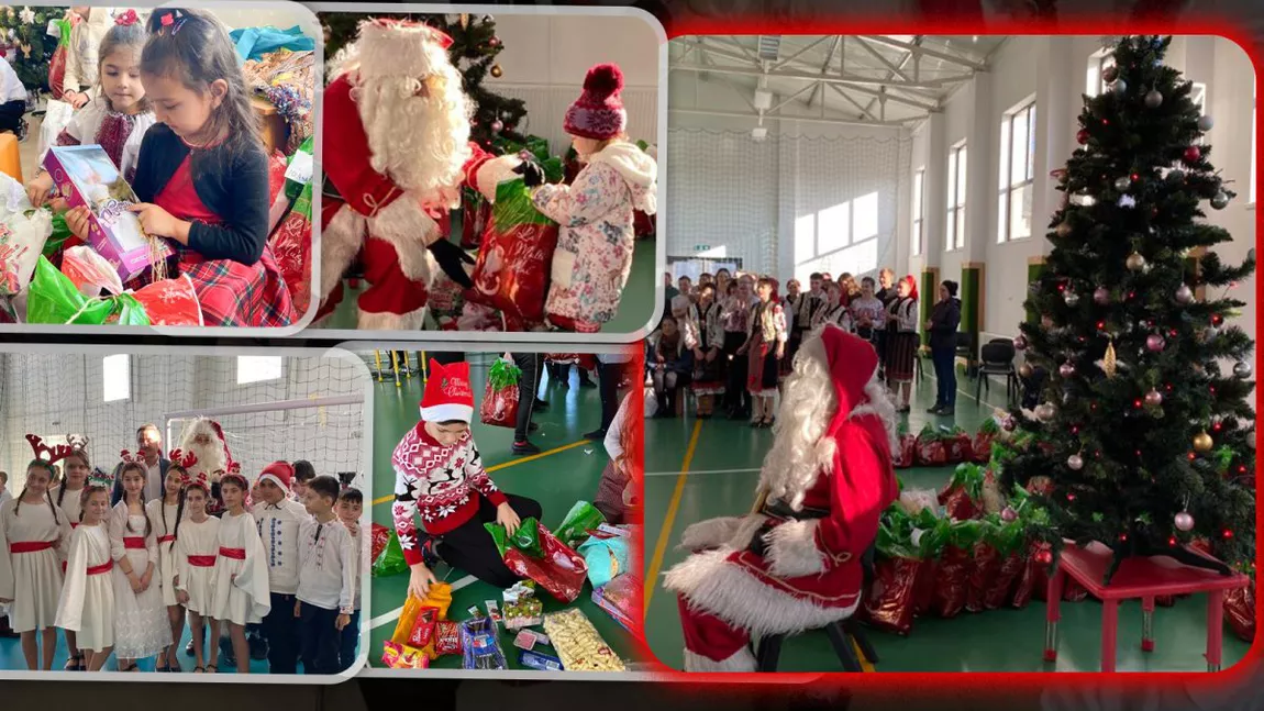 Campania „Prietenii lui Moș Crăciun” a adus o bucurie imensă în sufletele micuților din comuna Gropnița! Peste 400 de copii au primit cadourile la care au visat: „Cel mai mult mi-am dorit să primesc dulciuri, pe care o să le împart cu frații mei” - FOTO/VIDEO