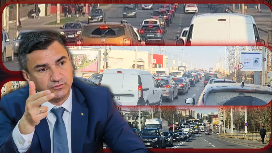 Primarul Mihai Chirica, disperat să rezolve traficul din Bucium! Pe viteză, de ochii votanților, promite un nou drum - FOTO