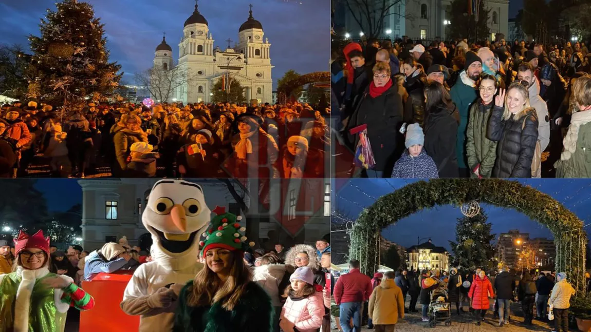 Iașul a aprins de Ziua Națională luminile specifice Sărbătorilor de Iarnă - GALERIE FOTO, LIVE VIDEO
