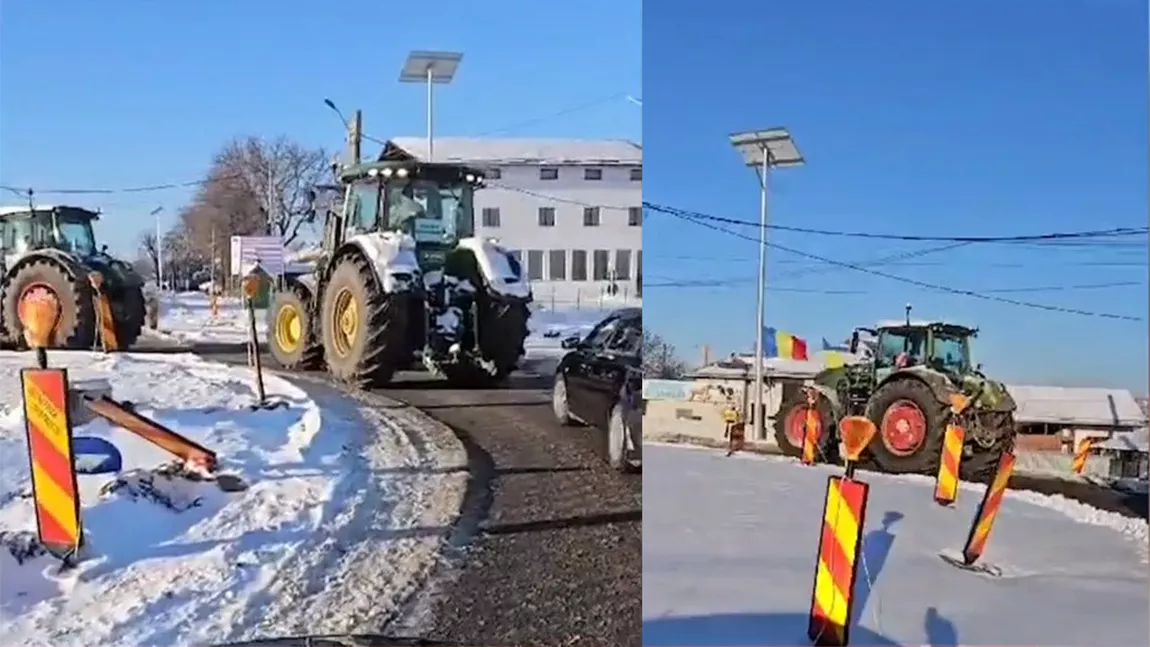 Au început protestele fermierilor și transportatorilor. Zeci de utilaje agricole și camioane sunt așteptate în fața Guvernului - VIDEO