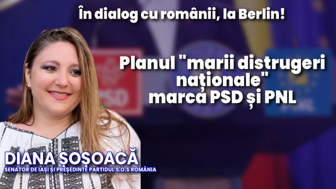 LIVE VIDEO - Top Special! Senatorul de Iași, Diana Șoșoacă, în direct de la Berlin pentru BZI LIVE alături de Diaspora românească