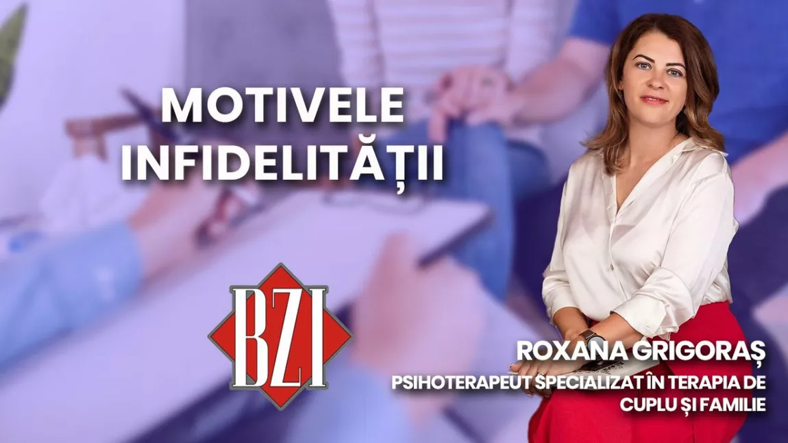 LIVE VIDEO - Roxana Grigoraș, psihoterapeut specializat în terapie de cuplu și familie, discută în emisiunea BZI despre motivele pentru care se înșeală partenerii unii pe alții, deși cândva s-au iubit? Ce anume s-a întîmplat și de ce?