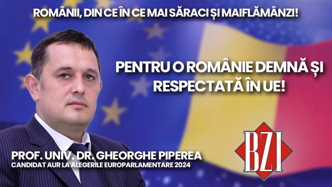 LIVE VIDEO - Avocatul și universitarul Gheorghe Piperea, candidat AUR la Alegerile Europarlamentare 2024, într-o nouă producție media BZI LIVE