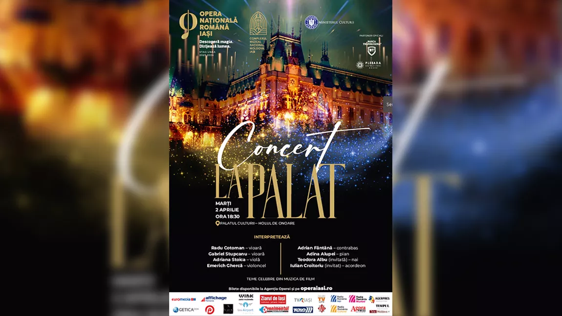 Primul spectacol din această lună al Operei Iași are loc la Palatul Culturii
