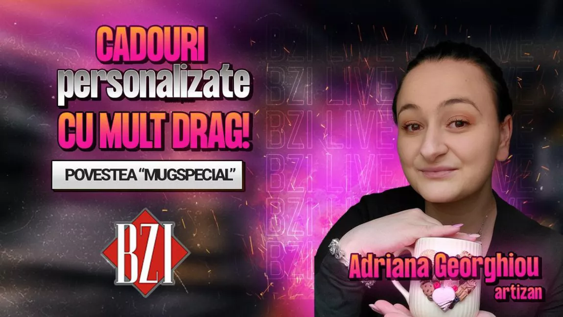 LIVE VIDEO - Cadouri personalizate! Adriana Georghiou, artizan, detaliază pentru BZI LIVE despre povestea “MugSpecial”