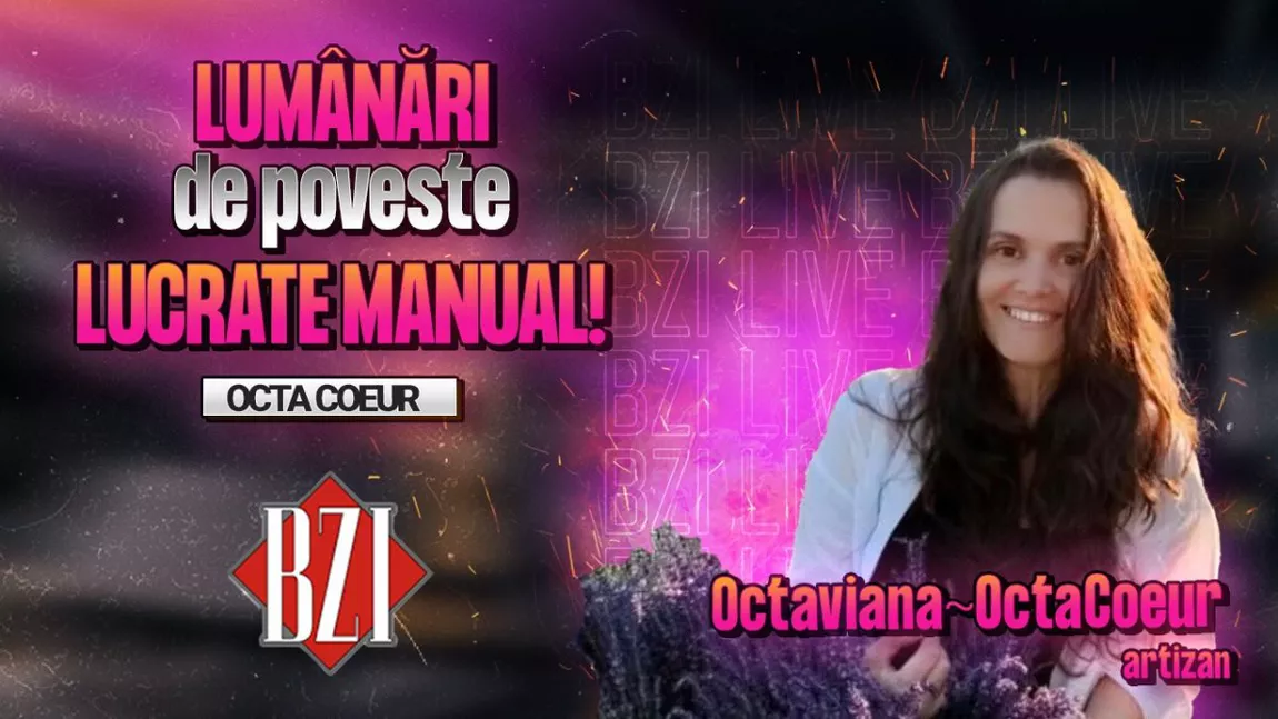 LIVE VIDEO - Lumânările perfecte pentru masa de paște! Octaviana~OctaCoeur, artizan, împărtășește totul despre activitatea sa creativă în interviul BZI LIVE