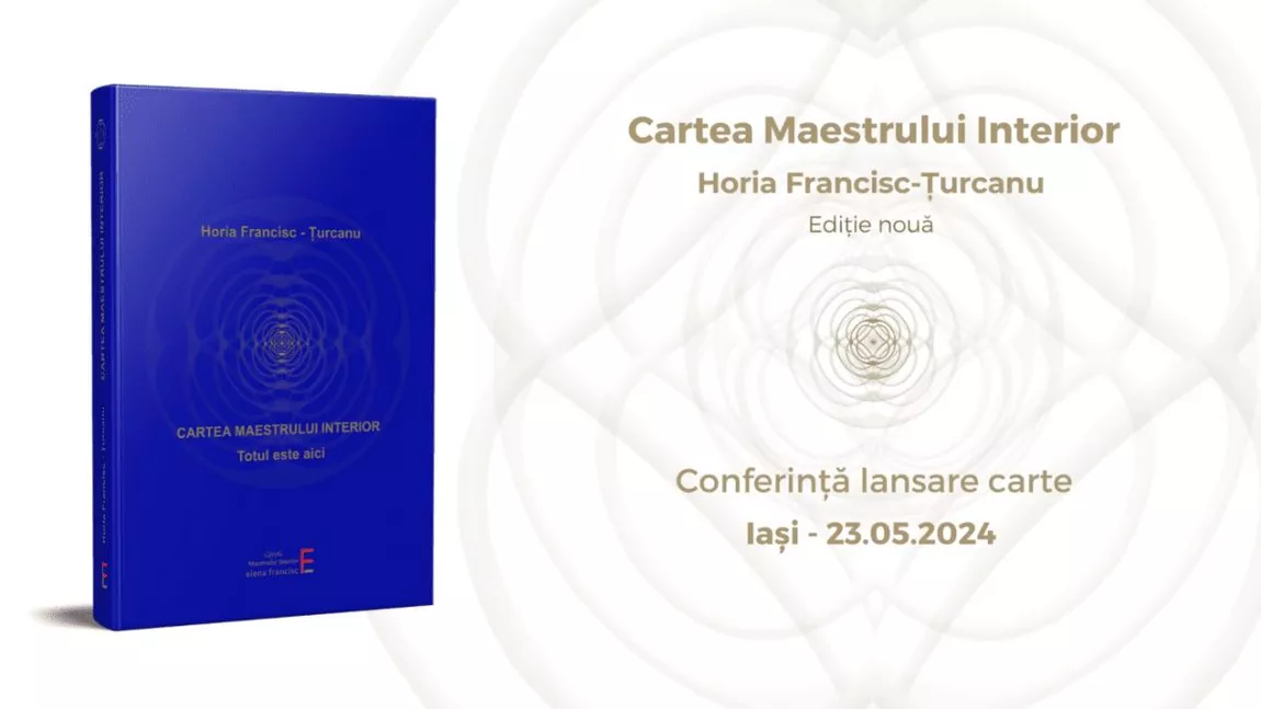 Conferință și lansare de carte, la Iași: Cartea maestrului interior - Horia Francisc Țurcanu (P)