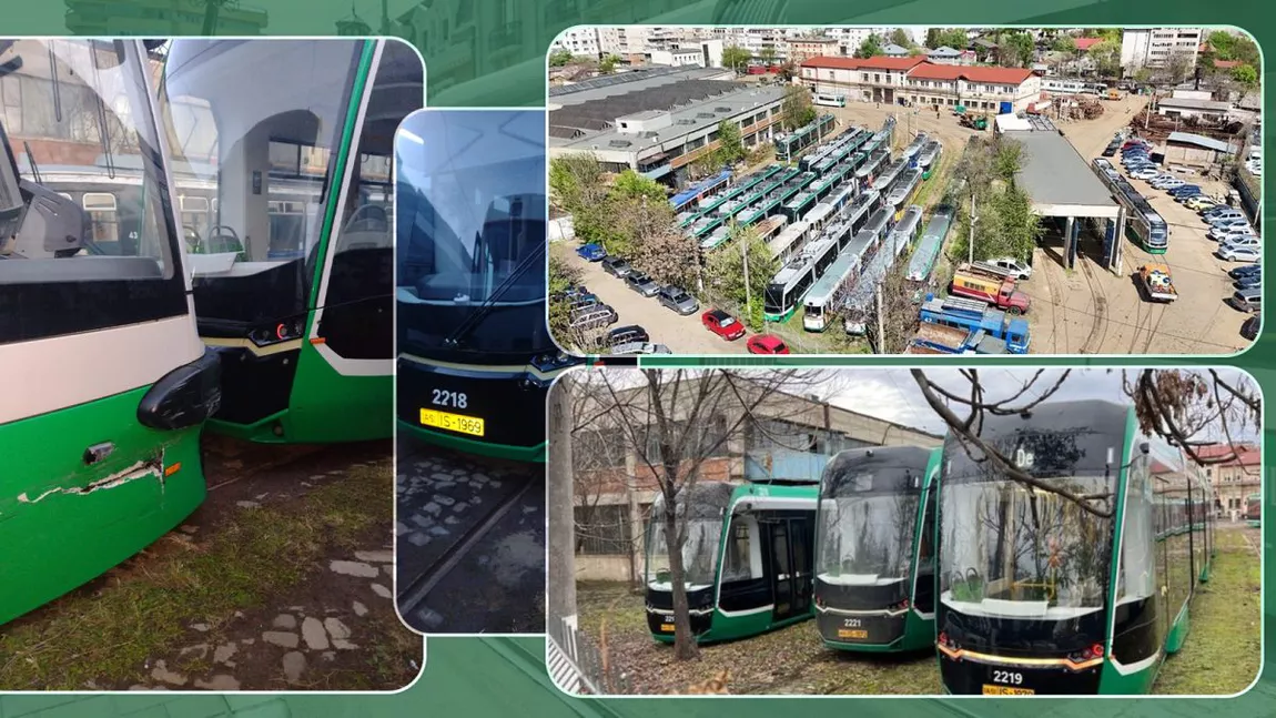 Dezastru la CTP Iași! Primăria a investit 79 de milioane de euro în transportul public, iar tramvaiele stau defecte în depou după doi ani: „S-au rupt și apărătorile de la roți” - FOTO