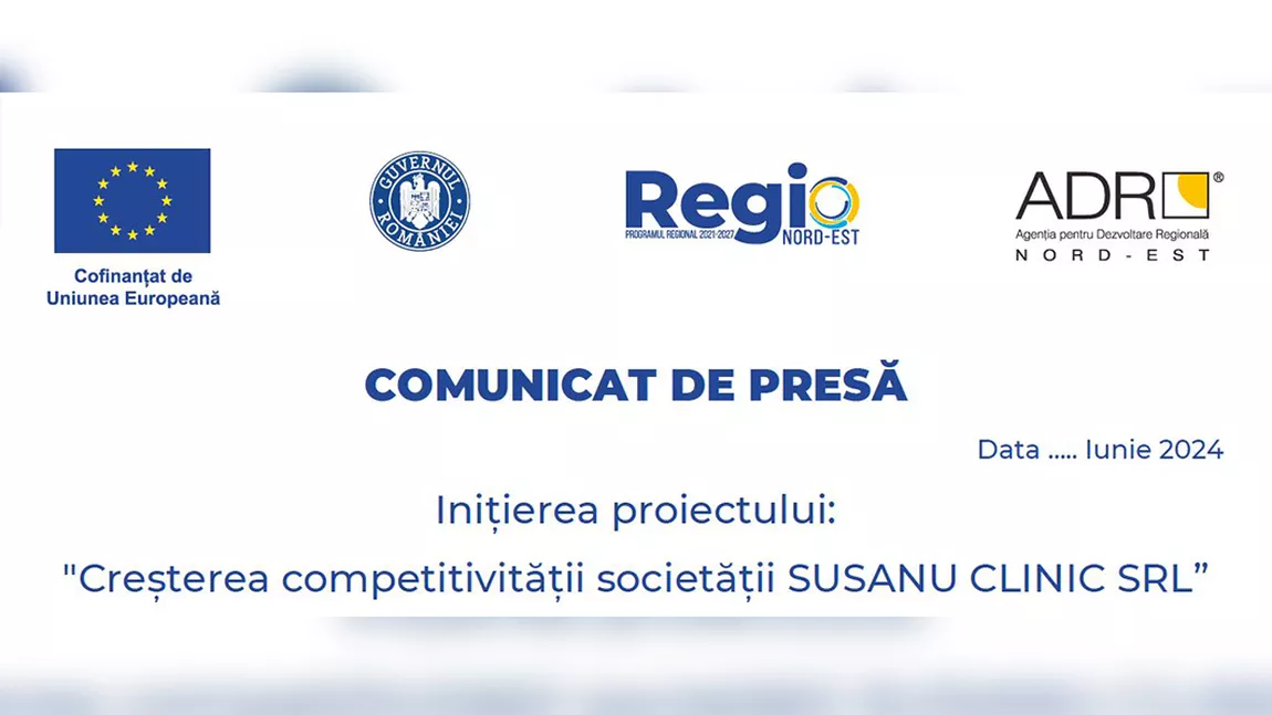 Comunicat de presa - Inițierea proiectului : 