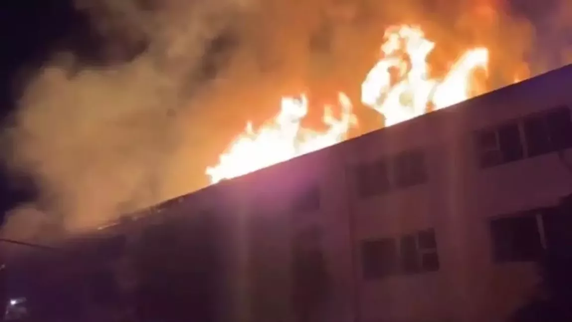 Incendiu grav într-un cămin pentru copii din Balș. Un bărbat de 36 de ani a suferit arsuri