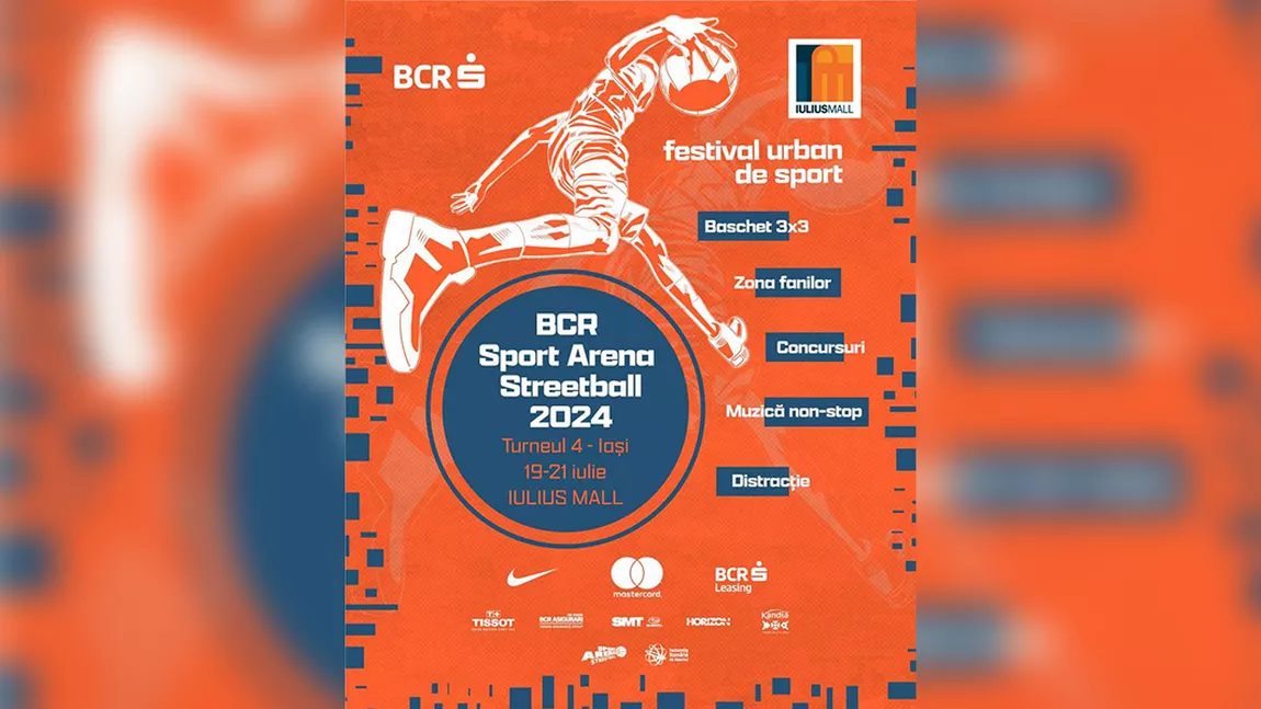 Iulius Mall Iași găzduiește Circuitul național de baschet 3×3 BCR Sport Arena – Festivalul urban de sport. Înscrie-te împreună cu prietenii în competiție!