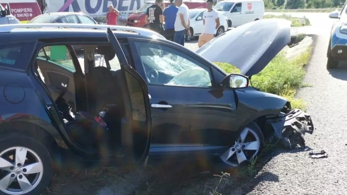 Accident rutier cu victime în județul Iași! Un șofer a pierdut controlul asupra direcției de mers și a intrat în coliziune cu un cap de pod