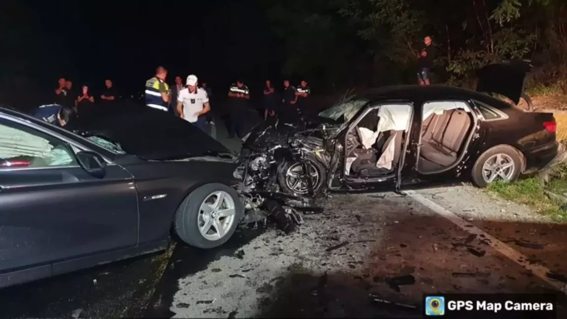 Șapte persoane au fost transportate la spital după un accident ! Două autoturisme au intrat în coliziune, pe o șosea din Gorj