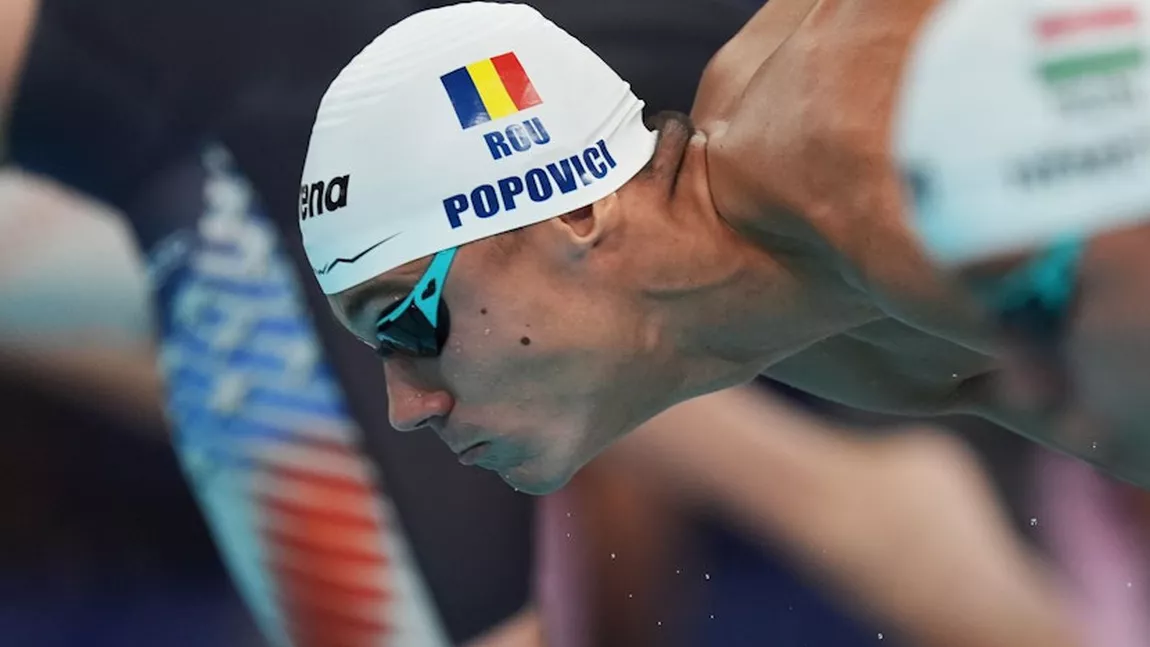 David Popovici are parte de cea mai grea cursă de până acum la Jocurile Olimpice. Finala probei de 100 metri liber înot - LIVE TEXT