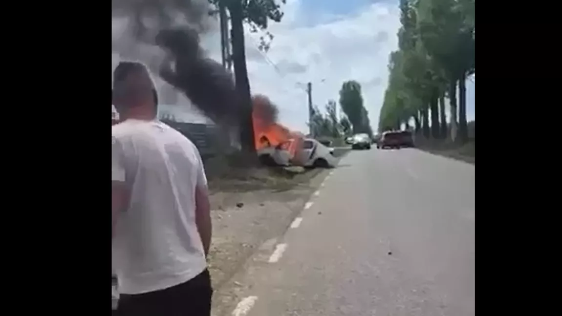 Accident rutier în comuna Miroslava! Două autoturisme au intrat în coliziune - UPDATE, FOTO, VIDEO