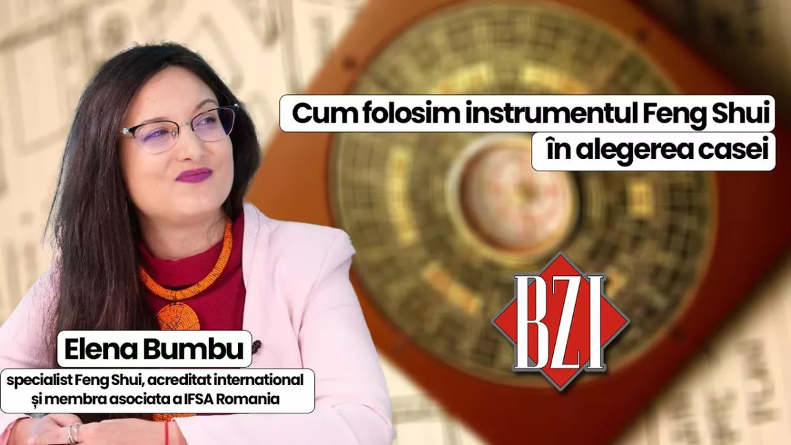 Elena Bumbu, specialist Feng Shui, acreditat internațional și membră asociată a IFSA România discută în emisiunea BZI LIVE despre cum folosim instrumentul Feng Shui în selectarea unei noi locuințe