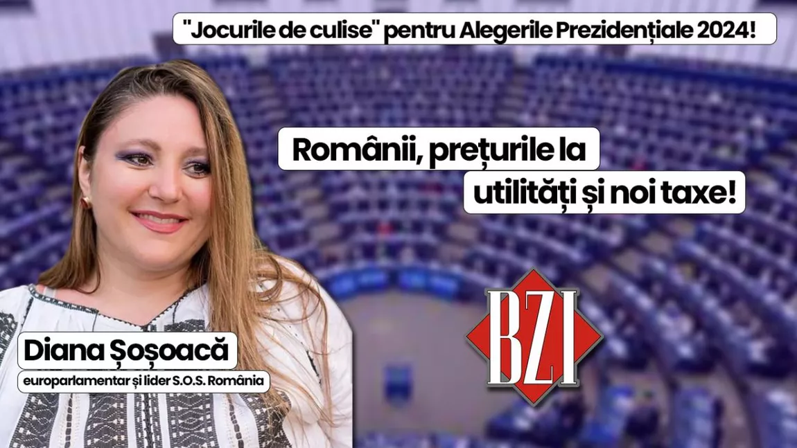 Europarlamentarul Diana Șoșoacă, liderul S.O.S. România, într-o nouă emisiune-dialog BZI LIVE de maxim impact și audiență