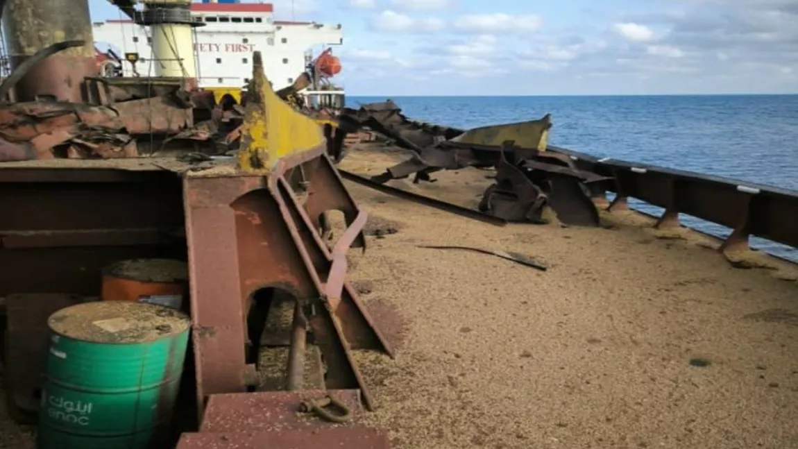 Nava ucraineană lovită în Marea Neagră a transmis Gărzii de Coastă că la bord a avut loc o explozie şi a cerut schimbarea rutei către Constanţa