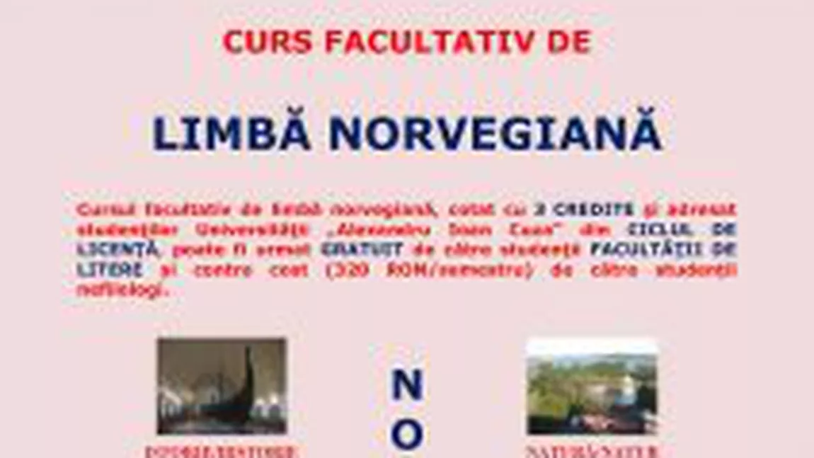 Cursuri facultative de limbă, cultură şi civilizaţie norvegiană pentru studenţii UAIC