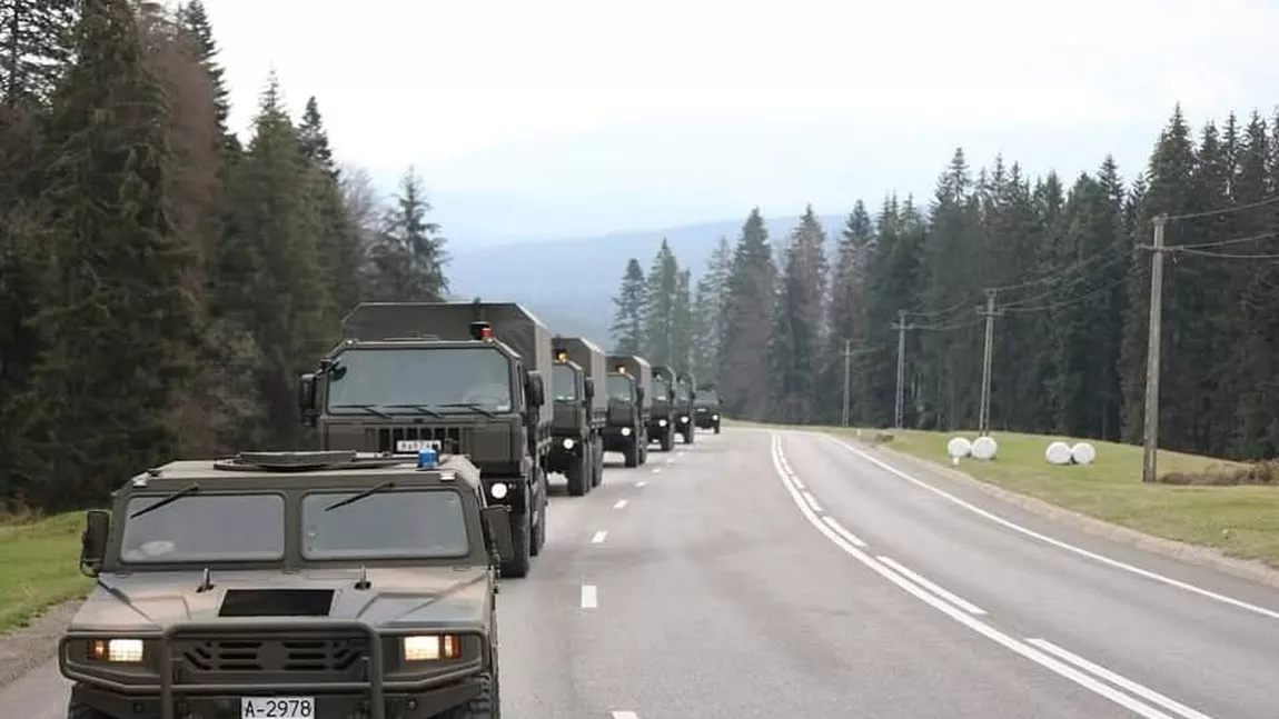 Convoaie de personal și tehnică din Brigada 15 Mecanizată „Podu Înalt