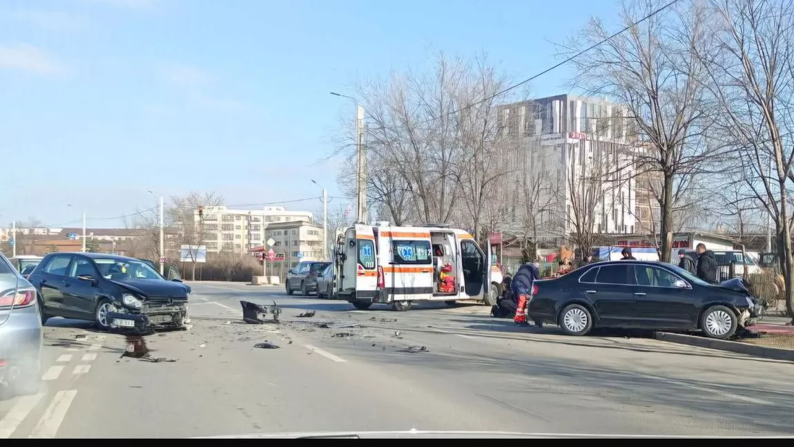 Accident rutier violent în capăt CUG. Două autoturisme sunt implicate - EXCLUSIV - UPDATE