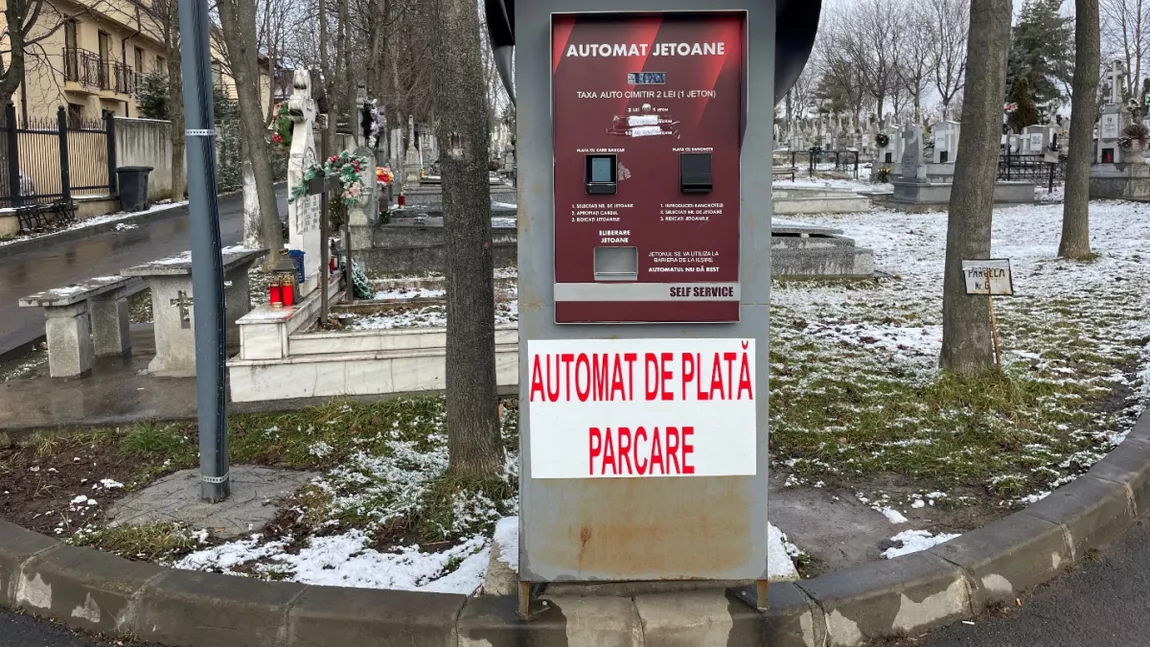 Montarea barierelor în cimitirele din Iași stârnește nemulțumiri în rândul ieșenilor! Automatele de plată dau rest doar 4 lei sau deloc