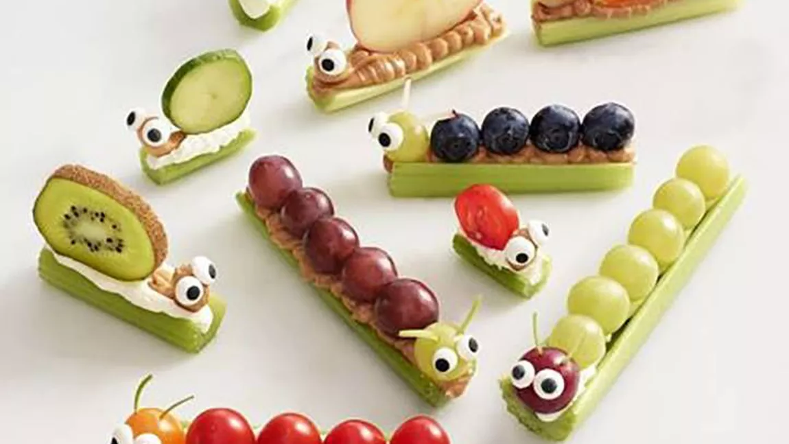 Figurine din fructe și legume. Folosește-ți creativitatea în bucătărie ca să îți impresionezi familia