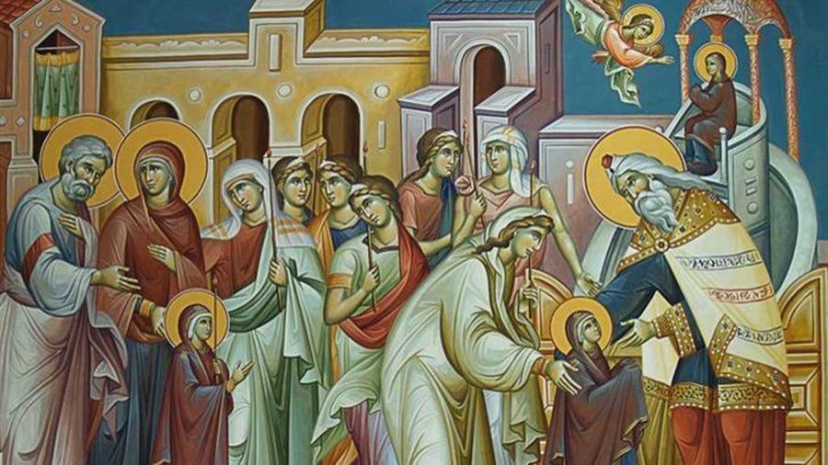 intrarea maicii domnului in biserica