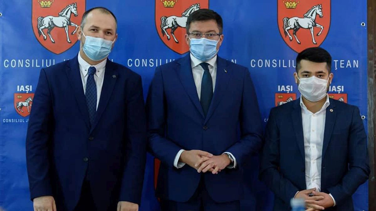 Costel-Alexe-președintele-CJ-Iași-Marius-Dangă-și-Sorin-Afloarei-vicepreședinții-Consiliului-Județean