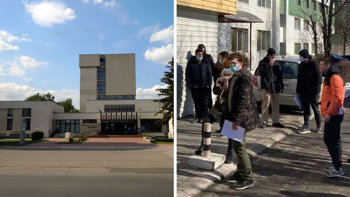 Studenți-în-fața-Universității-Tehnice-Gheorghe-Asachi-din-Iași