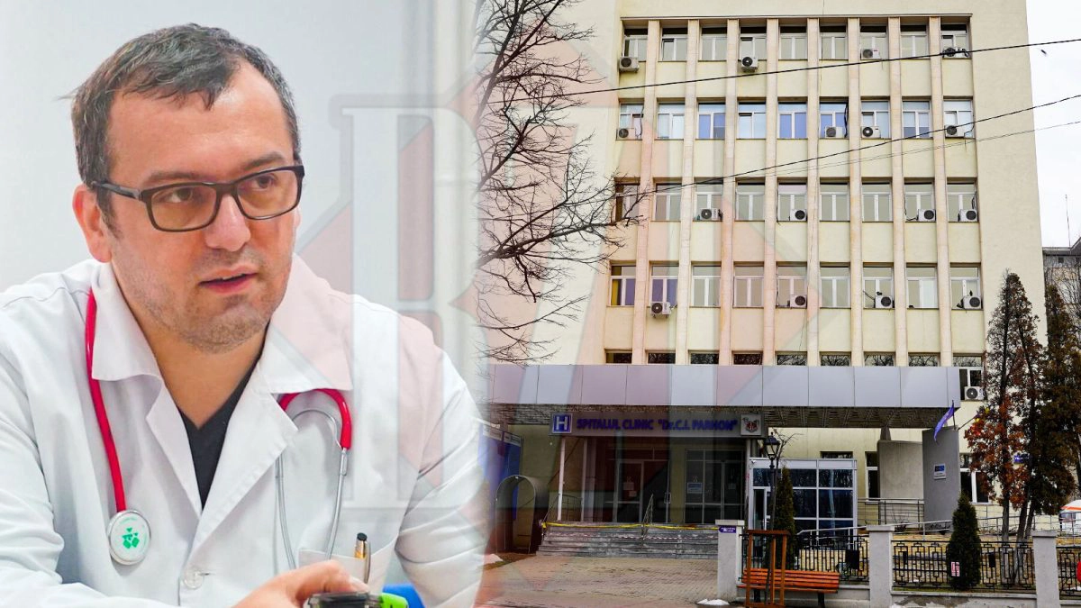 Clădirea-Spiatalului-Clinic-”Dr.-C.-I.-Parhon”--și-medicul-Ionuț-Nisto-rîn-halat-alb