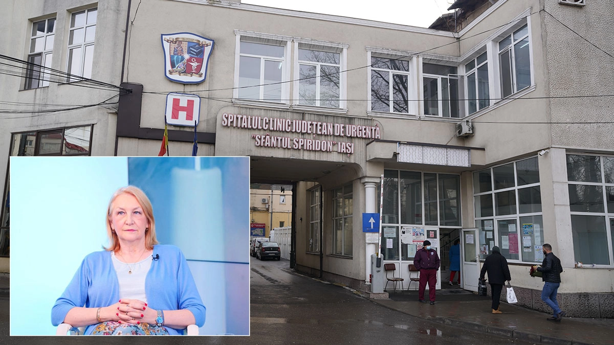 Clădirea spitalului județean și medicul înstudioul bzi