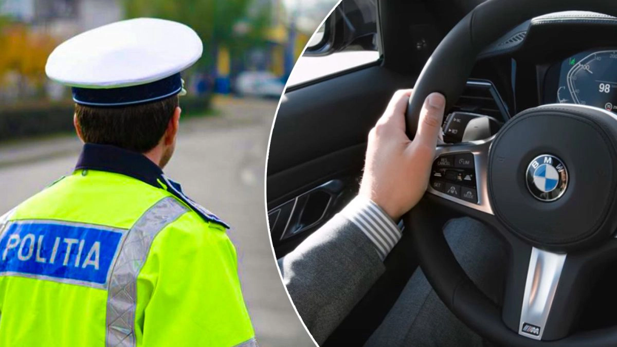 Un-bărbat-la-volanul-unui-autoturism-marca-BMW-și-un-echipaj-al-Poliției-Rutiere