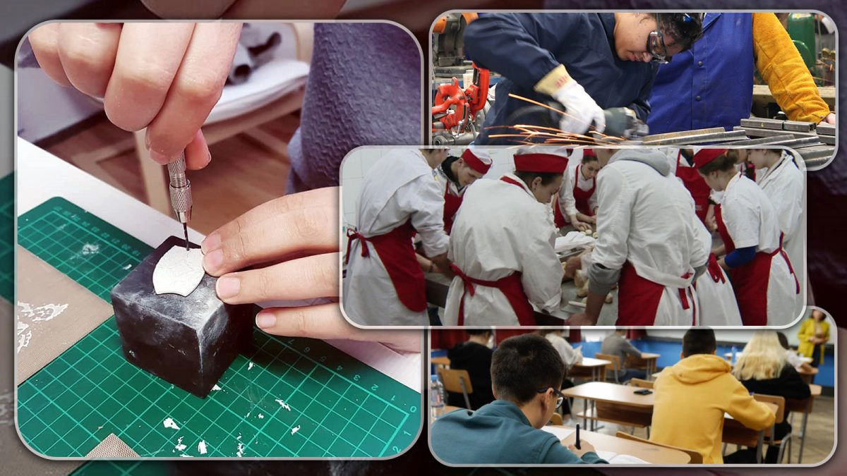 colaj foto cu activitati de practica in unitatile de invatamant