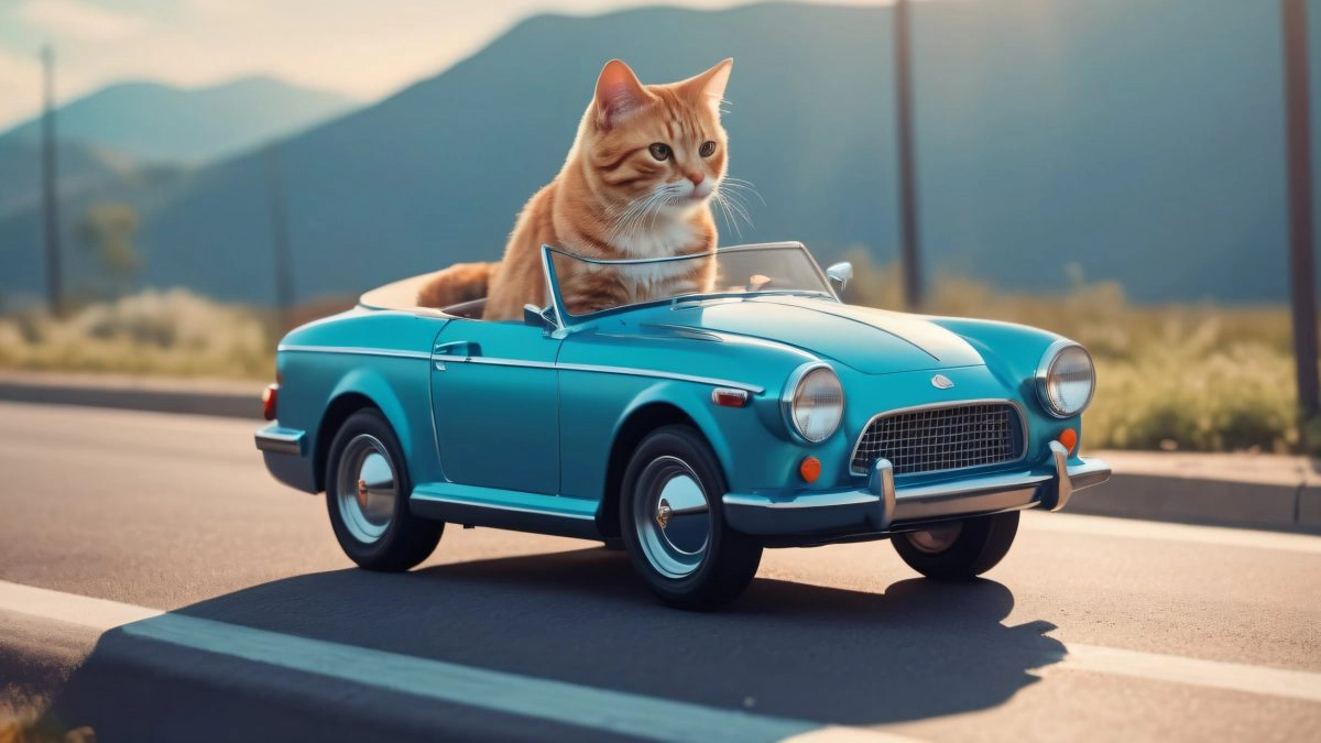 cat in car