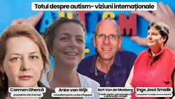 LIVE VIDEO – Bert Van de Meeberg, medic pentru persoanele cu o deficienţă mintală, Anke van Wijk, consultant pentru autism/logoped, Inge José Smelik, președinta Fundației Ancora Salvării și Carmen Ghercă, președinta ANCAAR Iași, discută în emisiunea BZI LIVE despre viziunile internaționale în materie de autism