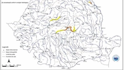 Avertizare hidrologică emisă de Institutul Național de Hidrologie. Cod galben și portocaliu