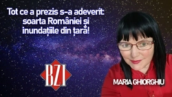 LIVE VIDEO – Tot ce a prezis s-a adeverit! Maria Ghiorghiu revine la BZI LIVE cu previziuni despre soarta României și inundațiile din țară