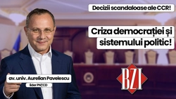 Talk-show fără menajamente BZI LIVE alături de av. univ. Aurelian Pavelescu, lider PNȚCD. Despre „distrugerea” democrației, controversatele decizii ale CCR sau criza politică și economică