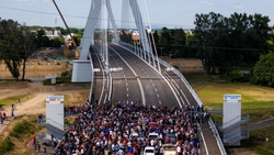 Cel mai lung pod hobanat din România a fost inaugurat! Cum arată construcția impunătoare