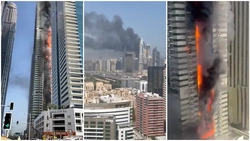 Clădire cu 67 de etaje din Dubai Marina, cuprinsă de flăcări. 4000 de persoane se aflau în interior