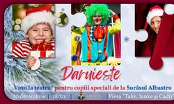 Campania Dăruiește Vino la teatru organizată în prag de sărbători pentru a ajuta copiii cu autism din Iași