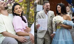 Oana Moșneagu și Vlad Gherman vor deveni părinți la doar 3 săptămâni de la căsătorie Actorul a ținut tandru mâna pe burtica soției sale E însărcinată