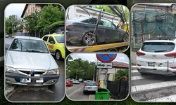 Ieșenii care își parchează mașinile neregulamentar vin cu tot felul de scuze în fața polițiștilor pentru a scăpa de amendă Preferă să încalce legea decât să lase autovehiculul la 200 de metri de locul unde au treabă 8211 FOTO