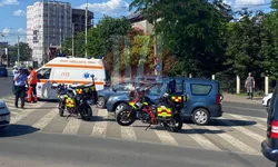 Accident rutier în municipiul Iași. Două autoturisme s-au ciocnit în Podul de Piatră 8211 EXCLUSIV FOTO