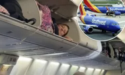 Moment bizar într-un avion. Motivul pentru care o femeie s-a urcat în compartimentul de bagaje 8211 VIDEO