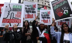 Protest la Paris. 10.000 de persoane au manifestat față de ultimele bombardamente de la Rafah 8211 VIDEO