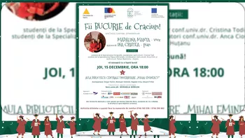 Evenimentul Fii BUCURIE de Crăciun organizat la BCU Iași pentru a susține o cauză nobilă