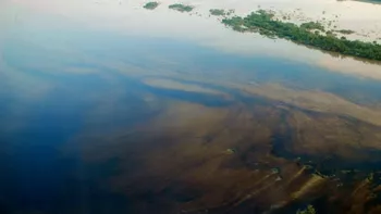 Poluare cu produse petroliere în râul Argeș. Se intervine pentru limitarea efectelor